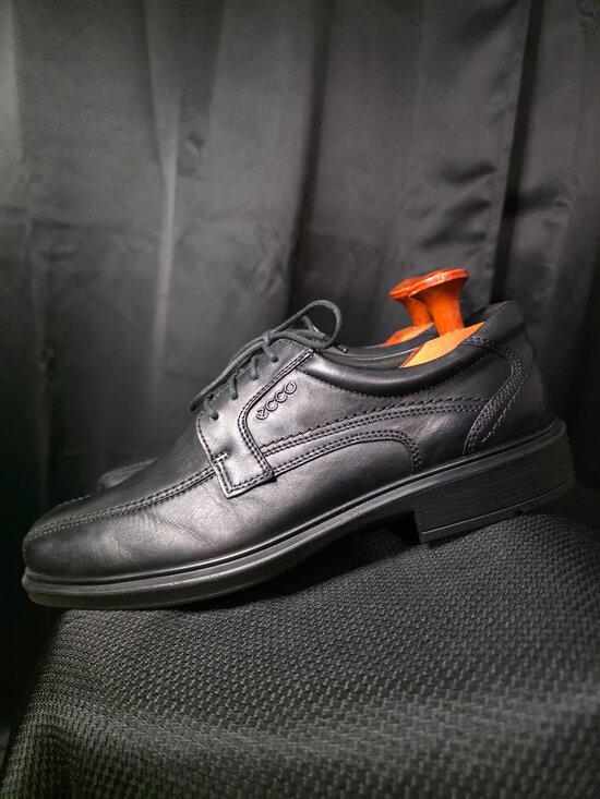New SZ 9.5M Ecco Oxford Black Leather Oxford dress shoes main image 6